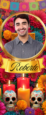 Roberto glass memorial candle design